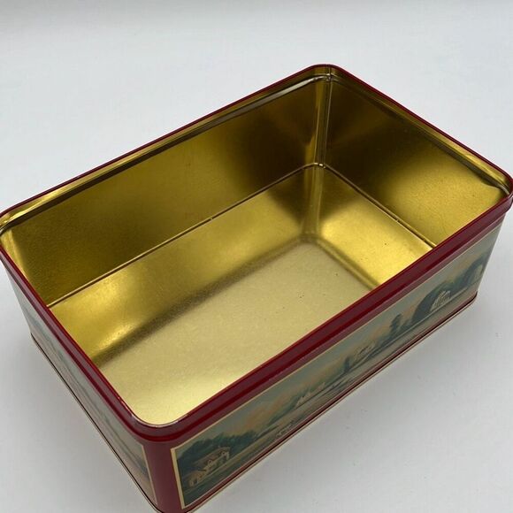 1996 Crabtree & Evelyn London Collectible Metal Tin Box Vintage Vtg Storage Red - Picture 10 of 16